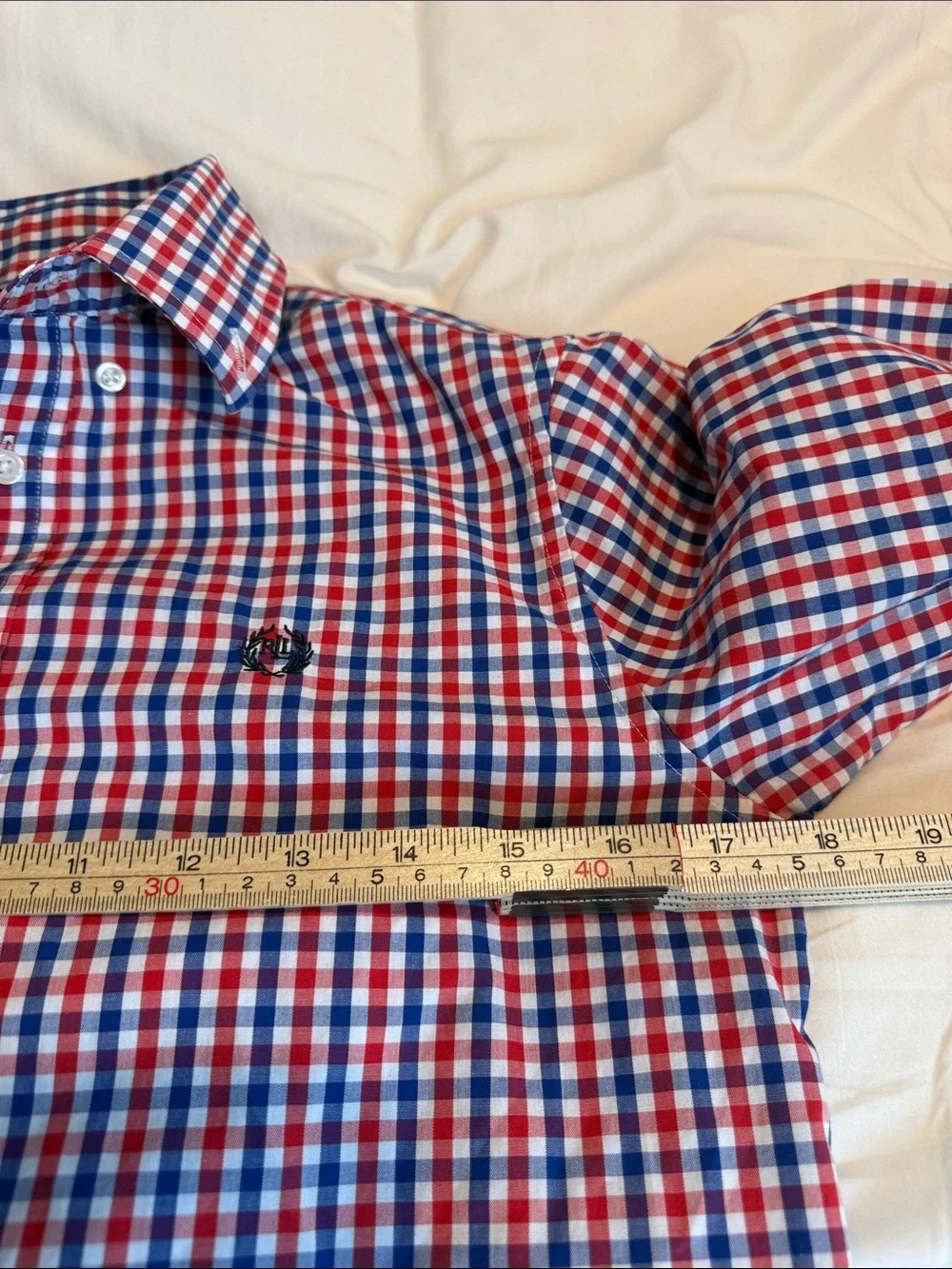 Lauren Ralph Lauren Black Label Boys Plaid Button Down Shirt 14‎ Red Blue White